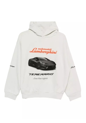 Balenciaga x Automobili Lamborghini graphic-print hoodie - Neutrals