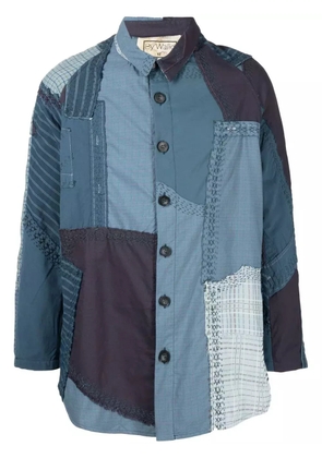 By Walid Miles panelled shirt jacket - Blue