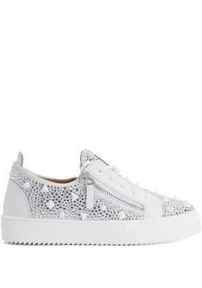 Giuseppe Zanotti Gail crystal studded low-top sneakers - White