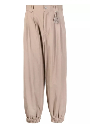 Ports V cropped pleated trousers - Brown