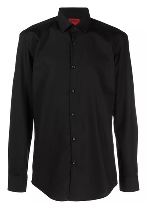 HUGO long-sleeve cotton shirt - Black