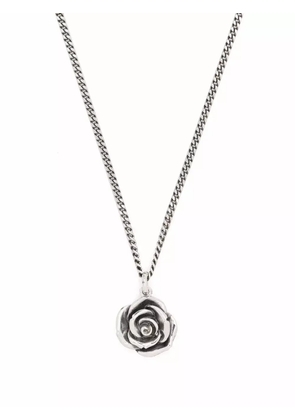 Emanuele Bicocchi rose pendant necklace - Silver