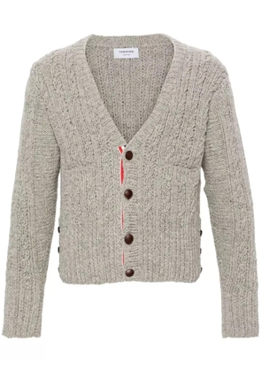 Thom Browne chunky-knit wool cardigan - Grey