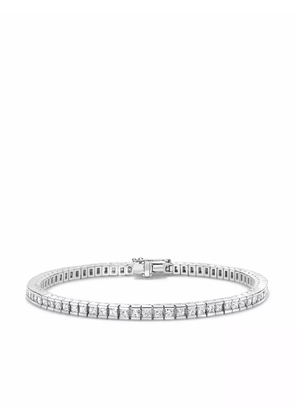 Pragnell 18kt white gold princess cut diamond line bracelet - Silver