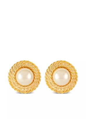 Susan Caplan Vintage 1990s faux-pearl clip-on earrings - White