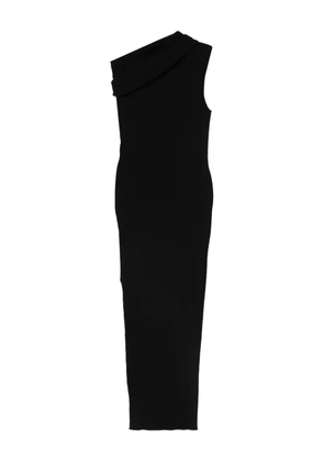 Rick Owens one-shoulder ribbed-knit dress - Black