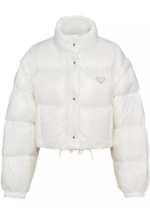 Prada Re-Nylon cropped down jacket - White