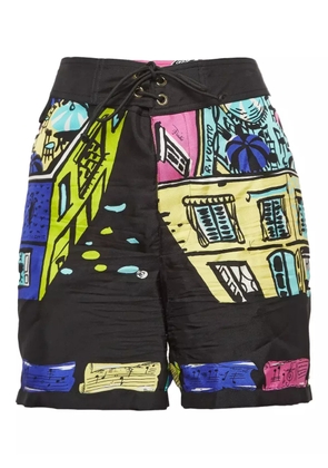 PUCCI Pre-Owned printed silk shorts - Black