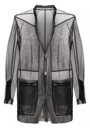 Rick Owens sheer buttoned shirt - Black