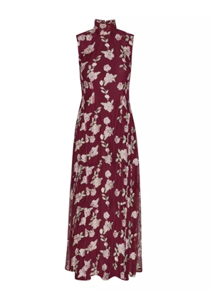 ROTATE BIRGER CHRISTENSEN floral-embroidered sleeveless maxi dress