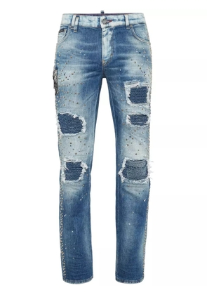 Philipp Plein stud-embellished jeans - Blue
