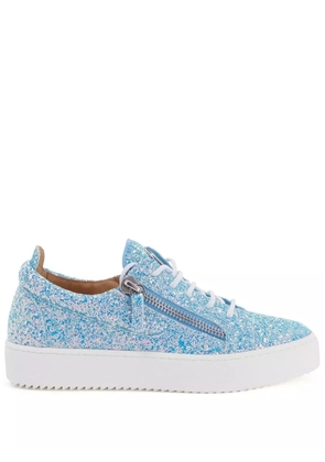 Giuseppe Zanotti Gail glitter low-top sneakers - Blue