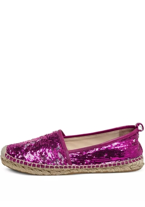 Jimmy Choo Pre-Owned sequins round toe espadrilles - Purple