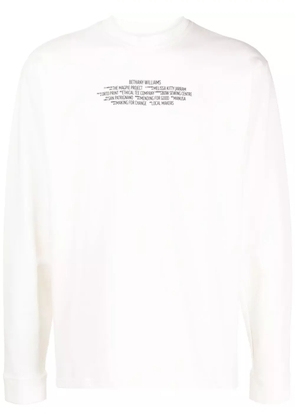 Bethany Williams logo-print long-sleeved T-shirt - Blue