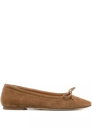 Aeyde bow-detailing ballet flats - Brown