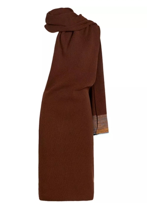 ETRO ribbed-knit midi dress - Brown