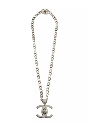 CHANEL Pre-Owned 1996 CC turn-lock chain necklace - Silver