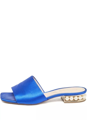 Nicholas Kirkwood Pre-owned pearl satin sandals - Blue