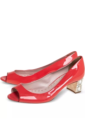Miu Miu Pre-Owned 2024 50mm crystal-embellished pumps - Red