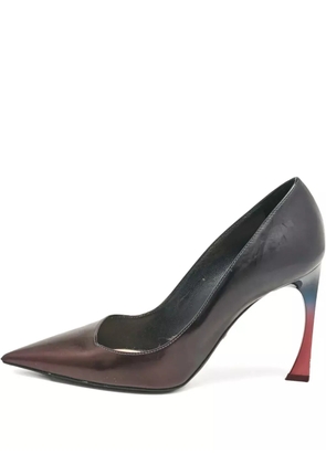 Christian Dior Pre-Owned 110mm patent leather point toe pumps - Purple