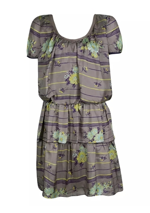 Philosophy Di Alberta Ferretti Vintage floral-print tiered dress - Grey