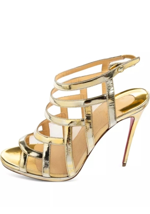 Christian Louboutin Pre-Owned 2024 120mm Nicole leather sandals - Gold