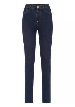 Philipp Plein high waisted jegging trousers - Blue
