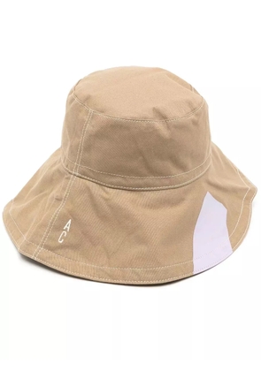 Ally Capellino Shade stripe-print bucket hat - Brown