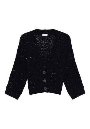 Peserico sequin-embellished cardigan - Blue