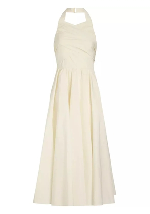 Patou halterneck faille maxi dress - Neutrals