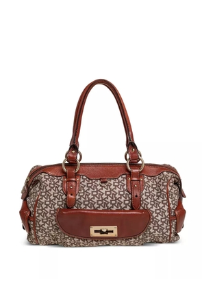 DKNY Vintage Pre-owned monogram-logo totel bag - Brown