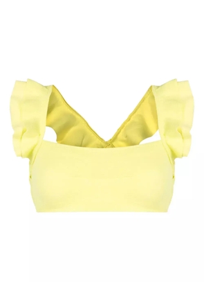Clube Bossa Jasper ruffled bikini top - Yellow