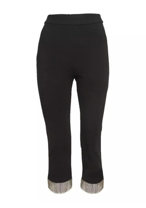 Alexis fringe-hem trousers - Black