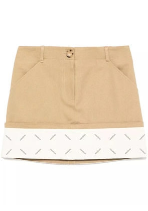 Kimhekim logo-printed mini skirt - Neutrals