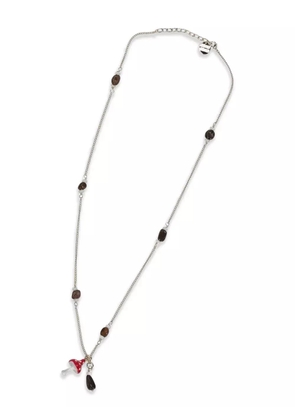 Miu Miu mushroom-charm beaded necklace - Gold