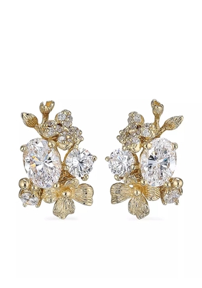 Anabela Chan 18kt yellow gold vermeil Golden Posy diamond stud earrings
