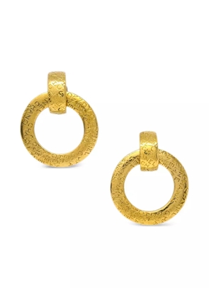 CHANEL Pre-Owned 1990-2000s dangle hoop earrings - Gold