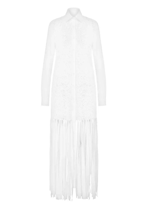 Moschino fringed maxi dress - White