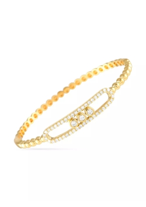 LB Exclusive Eighteen Karat Gold Beaded Diamond Bracelet