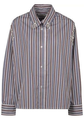 DES PHEMMES striped shirt - Brown