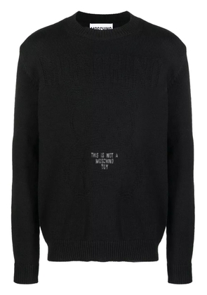 Moschino slogan-intarsia sweater - Black