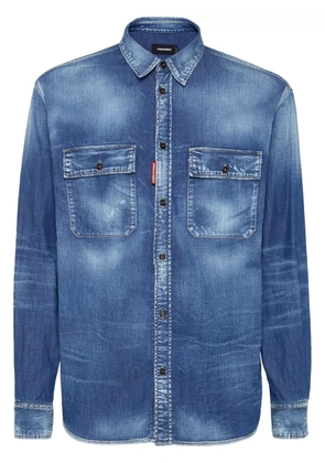 DSQUARED2 dark-wash denim shirt - Blue