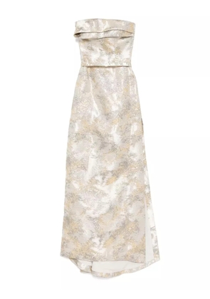 Saiid Kobeisy brocade long dress - Grey
