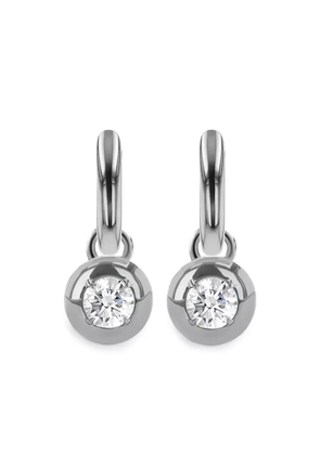 Pragnell 18kt white gold Small Skimming Stone diamond drop earrings
