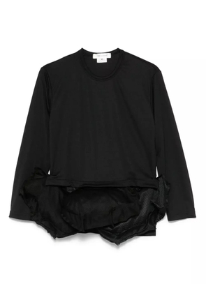 Comme Des Garçons padded-hem top - Black