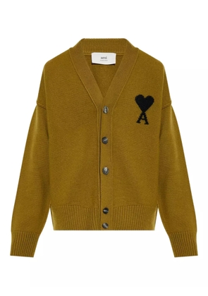 AMI Paris Ami de Coeur wool cardigan - Yellow
