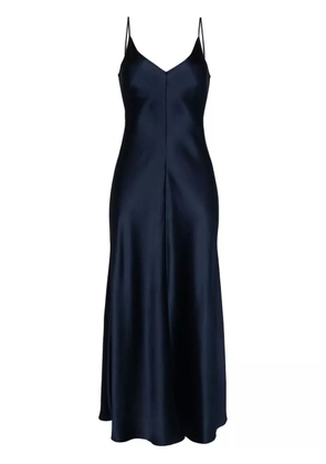 VOZ V-neck slip silk dress - Blue