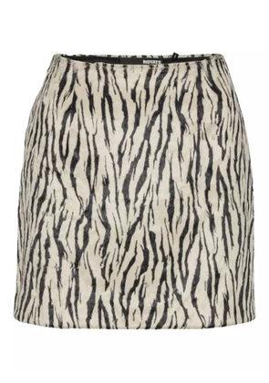 ROTATE BIRGER CHRISTENSEN zebra print skirt - Neutrals