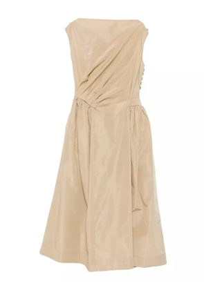 Simone Rocha draped-detail midi dress - Neutrals