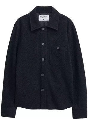 Filippa K boiled-wool shirt jacket - Black